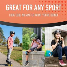 img 2 attached to Регулируемый легкий многоцелевой спортивный шлем для детей и взрослых — двойной сертификат для скейтбординга, катания на роликах, пого, электроскутера, сноуборда и многого другого — шлем Flybar