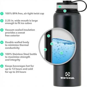 img 1 attached to Stay Hydrated In Any Weather With Winterial'S 40Oz Thermal Insulated Water Bottle
