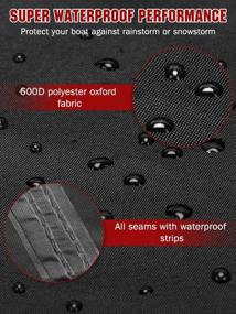 img 2 attached to 600D Marine Grade Polyester Waterproof Boat Cover - All Weather Protection For V-Hull, TRI-Hull, Pro-Style, And Fishing Boats, Heavy Duty And Durable