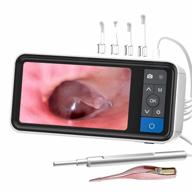 see inside your ears with 3.5mm digital otoscope camera - hd video & 32gb recording - complete ear cleaning kit with wax remover & tweezers logo