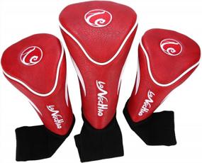 img 4 attached to Complete Your Golf Club Set With LONGCHAO'S 3-Piece Vintage PU Headcovers
