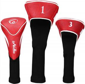 img 3 attached to Complete Your Golf Club Set With LONGCHAO'S 3-Piece Vintage PU Headcovers