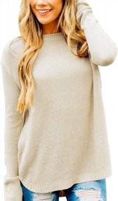 img 4 attached to MEROKEETY Oversized Knit Sweater For Women: Stay Fashionably Cozy In Solid Colors