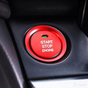 img 2 attached to 🚗 Red Engine Start Stop Push Button Cover Trim and Surrounding Decorative Ring For Mazda 2 3 6 CX-3 CX-4 CX-5 CX-9 MX-5 Ignition Starter Switch Knob Decoration Sticker (Thor-Ind Car)