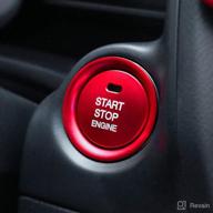 🚗 red engine start stop push button cover trim and surrounding decorative ring for mazda 2 3 6 cx-3 cx-4 cx-5 cx-9 mx-5 ignition starter switch knob decoration sticker (thor-ind car) логотип