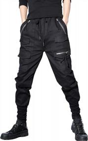 img 4 attached to Приготовьтесь к стильной пробежке с мужскими брюками-шароварами MOKEWEN Streetwear Cargo
