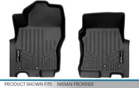 img 1 attached to 🚗 Enhance Your Nissan Frontier's Interior with SMARTLINER Custom Fit Floor Mats - 1st Row Liner Set (Black, 2022-2023 Compatible)