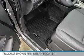 img 3 attached to 🚗 Enhance Your Nissan Frontier's Interior with SMARTLINER Custom Fit Floor Mats - 1st Row Liner Set (Black, 2022-2023 Compatible)