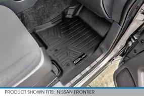 img 2 attached to 🚗 Enhance Your Nissan Frontier's Interior with SMARTLINER Custom Fit Floor Mats - 1st Row Liner Set (Black, 2022-2023 Compatible)