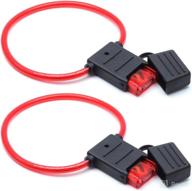 🔌 autut 2 pcs inline blade fuse holder for large vehicles - 10 awg 50a (max-50) logo
