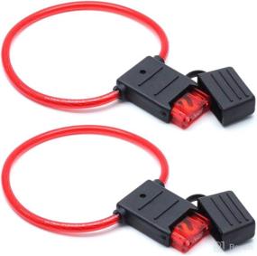 img 4 attached to 🔌 AUTUT 2 Pcs Inline Blade Fuse Holder for Large Vehicles - 10 AWG 50A (MAX-50)