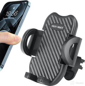 img 4 attached to 📱 HUYVMAY Car Vent Phone Holder – 360 Degree Rotatable Universal Mount for iPhone 13/12/11 Pro/XS Mas/XR/8/7 Plus Samsung Pixel Phone, 3.5-6.8 Inches