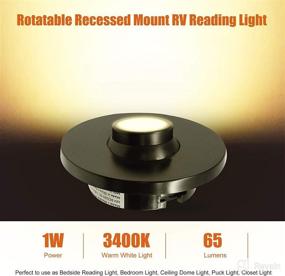 img 3 attached to 🔦 Adjustable LED RV Reading Light, 3-Inch Recessed Mount Down Light with Push Switch - Facon Rotatable RV Puck Light, 12Volts Interior Light for RV Camper Trailer Motorhome (Pack of 2)