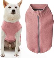 🐶 gooby zip up microfiber fleece dog sweater - pink, x-small - winter warmth for small and medium dogs логотип