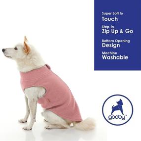 img 1 attached to 🐶 Gooby Zip Up Microfiber Fleece Dog Sweater - Pink, X-Small - Winter Warmth for Small and Medium Dogs