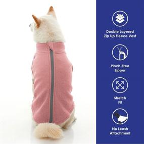 img 2 attached to 🐶 Gooby Zip Up Microfiber Fleece Dog Sweater - Pink, X-Small - Winter Warmth for Small and Medium Dogs