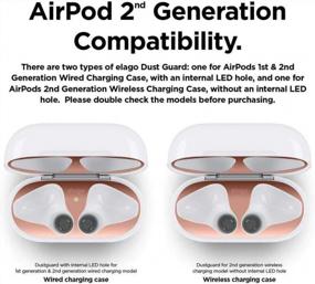 img 1 attached to Elago AirPods 2 Dust Guard (Rose Gold, 2 Sets) Dust-Proof Metal Cover, Luxurious Finish, Watch Installation Video - Compatible With Apple AirPods 2 Wireless Charging Case [US Patent Registered]