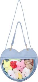 img 4 attached to Leather Handbag Transparent Backpacks Crossbody Women's Handbags & Wallets via Crossbody Bags