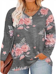 img 4 attached to Oversized Tunic Shirt For Women - Casual Long Sleeve Tops In Plus Sizes By RITERA