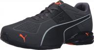 👟 puma surin matte sneaker: asphalt with pumablack and shockingorange accents logo