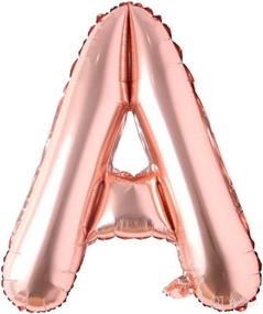 img 1 attached to Stylish Rose Gold 32 inch Letter Balloons - Perfect Decoration for Parties, Weddings, Birthdays, and More!