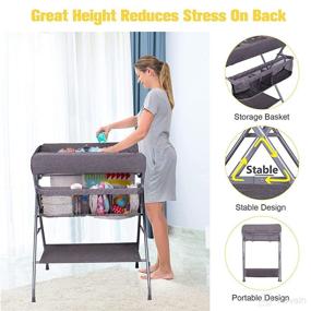 img 2 attached to 👶 FIZZEEY Portable Baby Changing Table - Folding Diaper Changing Station with Storage Organizer