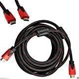 img 1 attached to 🔌 Кабель высокого качества CableVantage HDMI 50FT - HDMI кабель с позолоченными разъемами, 3D DVD PS3 HDTV LCD HD TV 1080P красный плетеный шнур