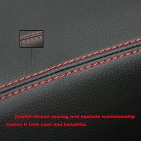 img 2 attached to CEBAT Center Console Armrest Box Cover Anti-Scratch Leather Auto Central Armrest Protector Pad Interior Decoration Accessories Fit For Ford Explorer 2012-2019(Carbon Fiber)