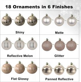 img 3 attached to Champagne Gold 3.2" Large Christmas Balls - Christmas Tree Decoration Ornaments Shatterproof Hanging Balls For New Year Easter Valentine Holiday Decorations Set Of 18Pcs
