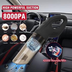 img 3 attached to 🚗 High Power Cordless Car Vacuum Cleaner - AUTOOMMO 8000PA | Rechargeable Battery, Portable Handheld Vacuum for Car Home Interior Cleaning | Dry & Wet Use