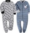 cute and cozy baby footed pajamas for boys and girls: loose fit cotton sleeper with long sleeves logo
