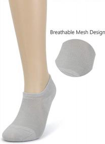 img 2 attached to Leotruny Women'S 6 Pairs Of Low-Cut Non-Slip Bamboo Mesh Design No-Show Socks With Enhanced SEO