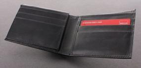 img 2 attached to Мужской кожаный бумажник с двойной блокировкой RFID и откидным окном для удостоверения личности