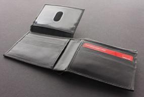 img 1 attached to Мужской кожаный бумажник с двойной блокировкой RFID и откидным окном для удостоверения личности