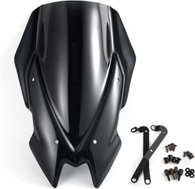 img 4 attached to Enhance Your Riding Experience with Evomosa Motorcycle Windshield Windscreen Sports Visor for Kawasaki Z650 2020 2021 20-21 Double Bubble