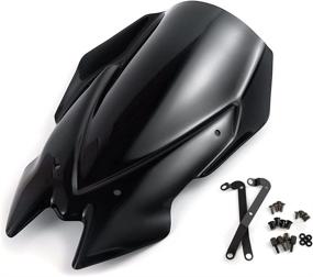 img 1 attached to Enhance Your Riding Experience with Evomosa Motorcycle Windshield Windscreen Sports Visor for Kawasaki Z650 2020 2021 20-21 Double Bubble