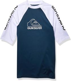 img 3 attached to 🌊 QUIKSILVER Short Sleeve Youth Rashguard - Stylish Boys' Swimwear for Maximum Protection