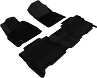 🚗 3d maxpider - l1ty14801509 all-weather floor mats for toyota tundra 2007-2011 crewmax: custom fit car floor liners, kagu series (black) - top quality protection logo