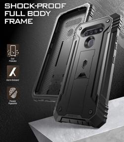 img 1 attached to LG K51 Case, Reflect Case, Q51 Case Poetic Revolution Series: Dual-Layer Shockproof Protective Cover With Kickstand, Built-In-Screen Protector In Black