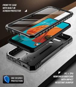 img 3 attached to LG K51 Case, Reflect Case, Q51 Case Poetic Revolution Series: Dual-Layer Shockproof Protective Cover With Kickstand, Built-In-Screen Protector In Black