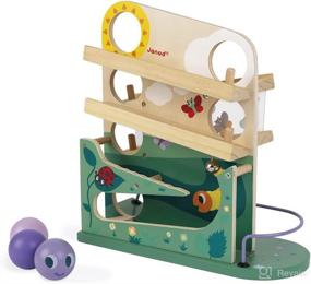 img 1 attached to 🐛 Janod Wooden Caterpillar Ball Track - Ideal for Children 12+ Months - J08055