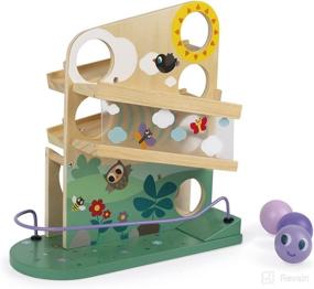 img 4 attached to 🐛 Janod Wooden Caterpillar Ball Track - Ideal for Children 12+ Months - J08055