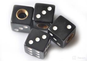 img 1 attached to 🎲 Optimized for SEO: Custom Accessories Black Dice Style Valve Cap (Product Code: 16114)