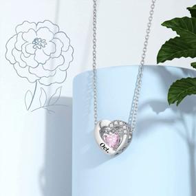 img 2 attached to 925 Sterling Silver Birthstone Charms With Engraved Month Flowers - Perfect Birthday Gift For Women!