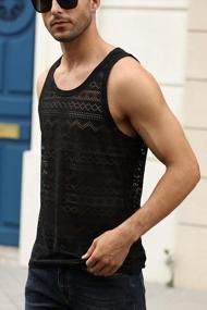 img 2 attached to Men'S Mesh Sleeveless Tank Tops: Sexy See-Through Crewneck Vest For Muscles By Syktkmx