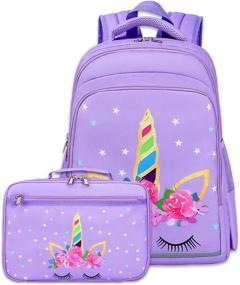 img 4 attached to 🎒 Preschool Kindergarten Y0058 2 Galaxy Rainbow Backpacks at Kids' Backpacks by CAMTOP