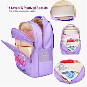 img 1 attached to 🎒 Preschool Kindergarten Y0058 2 Galaxy Rainbow Backpacks at Kids' Backpacks by CAMTOP
