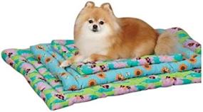 img 1 attached to 🐾 Canvas Pet Mat by Slumber Pet: Flutter Bugs Edition