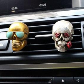 img 1 attached to Funky Fathers Day Skull Gifts For The Cool Dad, Unique Hippie Car Accessories For All, Gothic Car Decor For A Trendy Ride, Cool Car Air Fresheners And Vent Clips For A Refreshing Drive