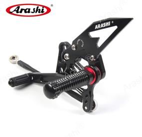 img 2 attached to 🏍️ Arashi(2.0) Adjustable Rearsets for SUZUKI GSXR 1000 2005 2006 - Motorcycle Accessories Foot Pegs Footrests Rear Set GSX-R 1000 GSX-R1000 GSXR1000 - Black